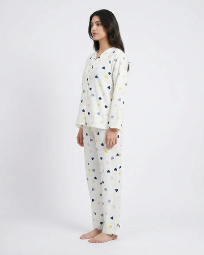 Summer Crinkled Pajama Suit - Love Dot