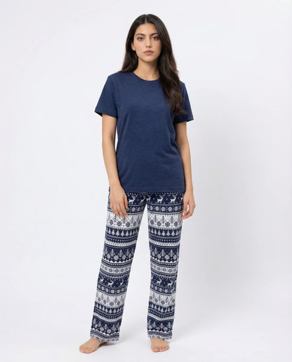 Cotton PJ Set - Nordic - Blue
