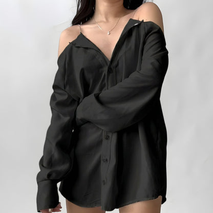 Off-Shoulder T-Shirt Chain Strap Top