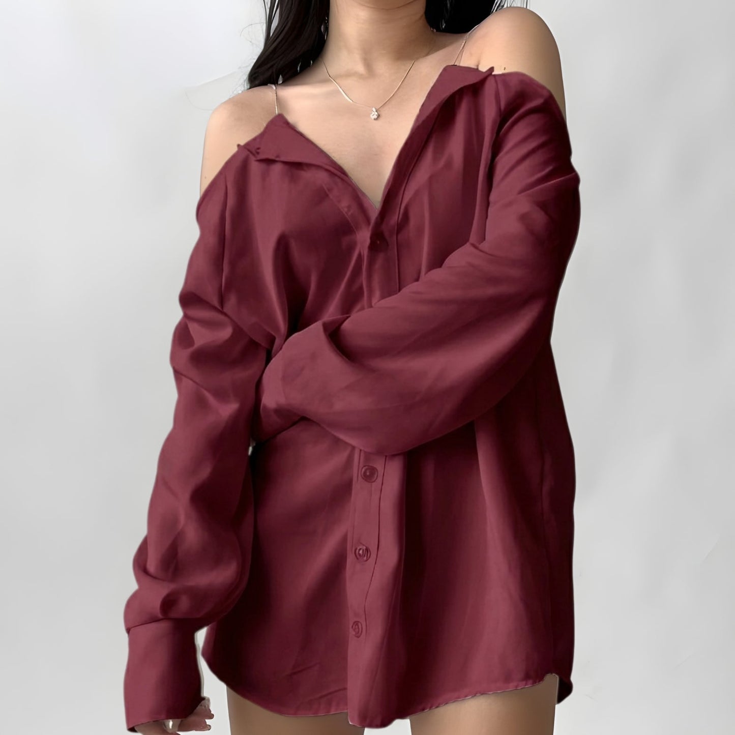 Off-Shoulder T-Shirt Chain Strap Top
