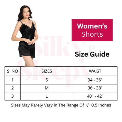 2 PC Silk Lace Cami with Shorts